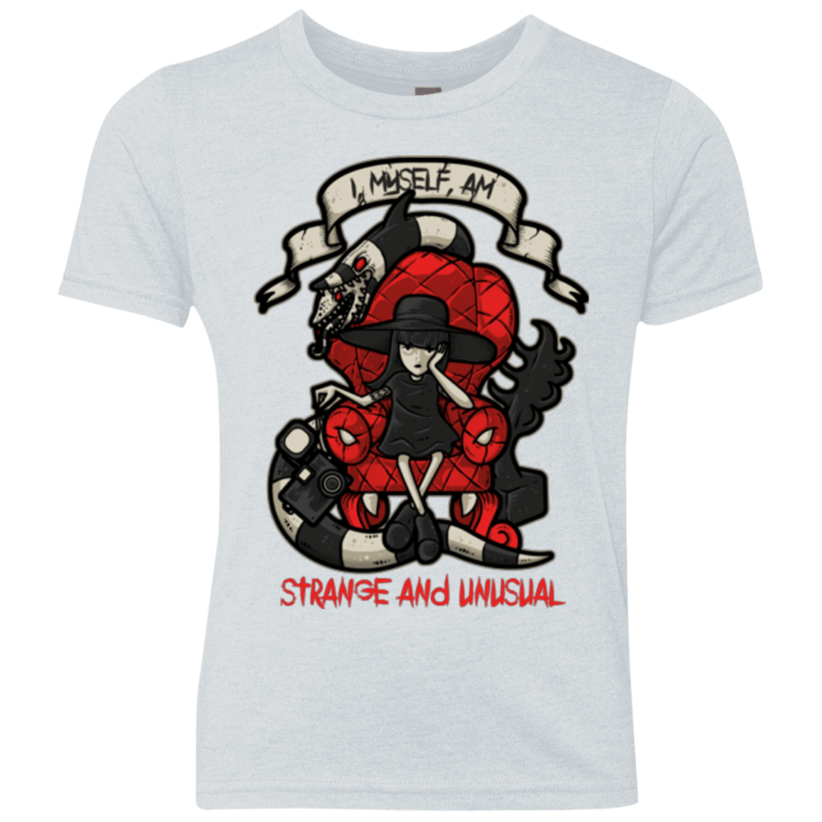 T-Shirts Heather White / YXS LYDIA THE STRANGE Youth Triblend T-Shirt