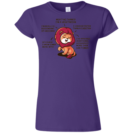 T-Shirts Purple / S Lyin Lion Junior Slimmer-Fit T-Shirt