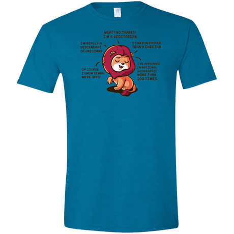 T-Shirts Antique Sapphire / S Lyin Lion Men's Semi-Fitted Softstyle