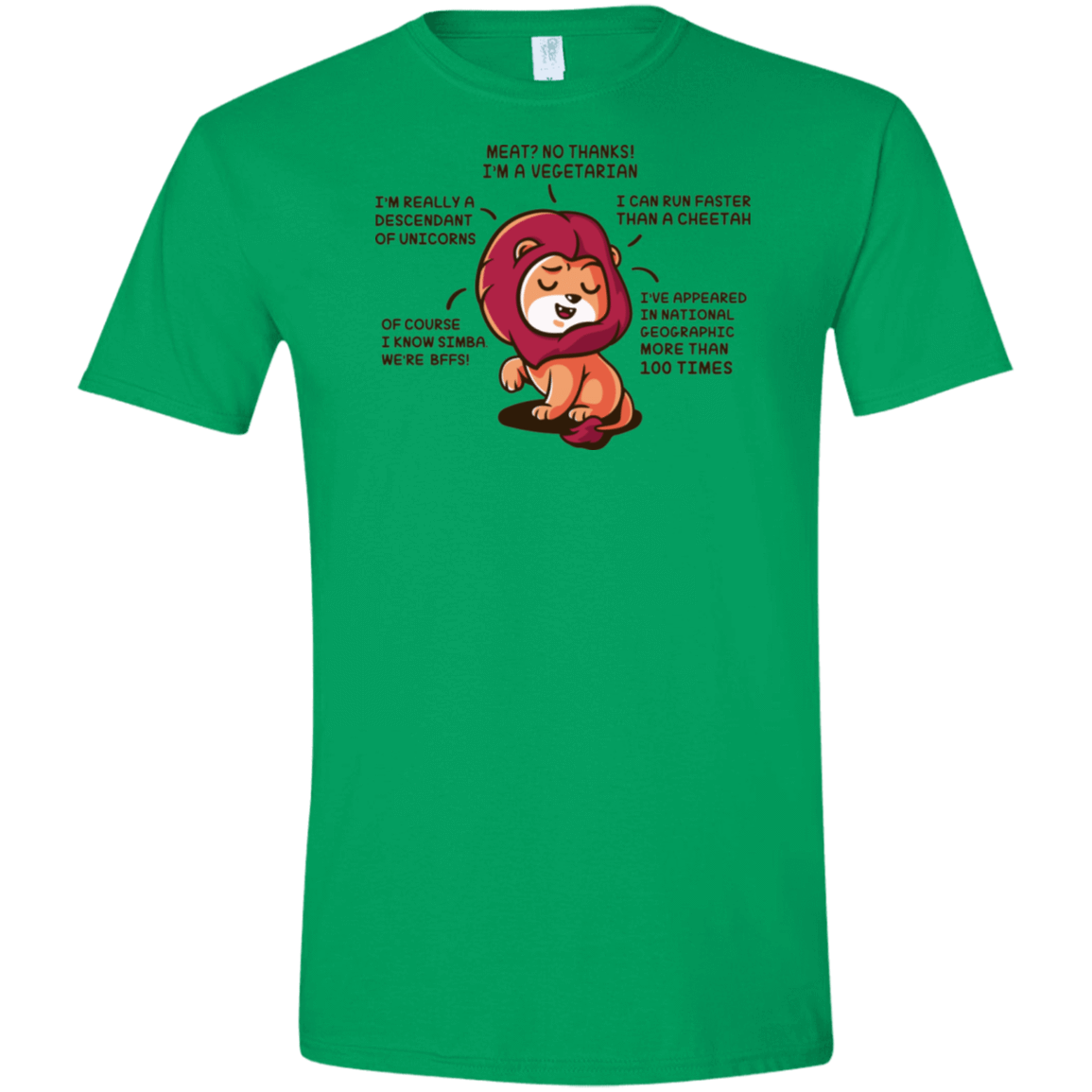 T-Shirts Irish Green / S Lyin Lion Men's Semi-Fitted Softstyle