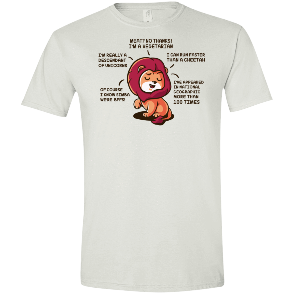 T-Shirts White / X-Small Lyin Lion Men's Semi-Fitted Softstyle