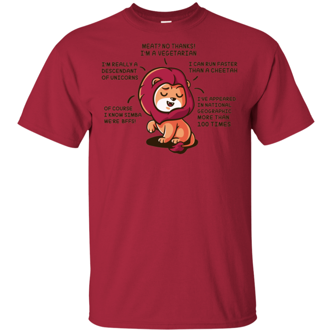 T-Shirts Cardinal / S Lyin Lion T-Shirt