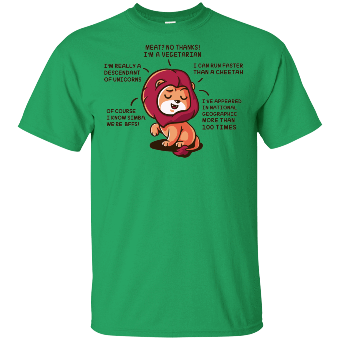 T-Shirts Irish Green / S Lyin Lion T-Shirt