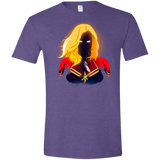 T-Shirts Heather Purple / S M A R V E L Men's Semi-Fitted Softstyle