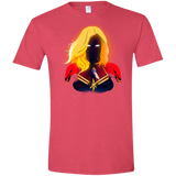 T-Shirts Heather Red / S M A R V E L Men's Semi-Fitted Softstyle