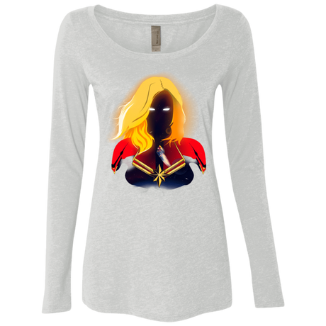 T-Shirts Heather White / S M A R V E L Women's Triblend Long Sleeve Shirt