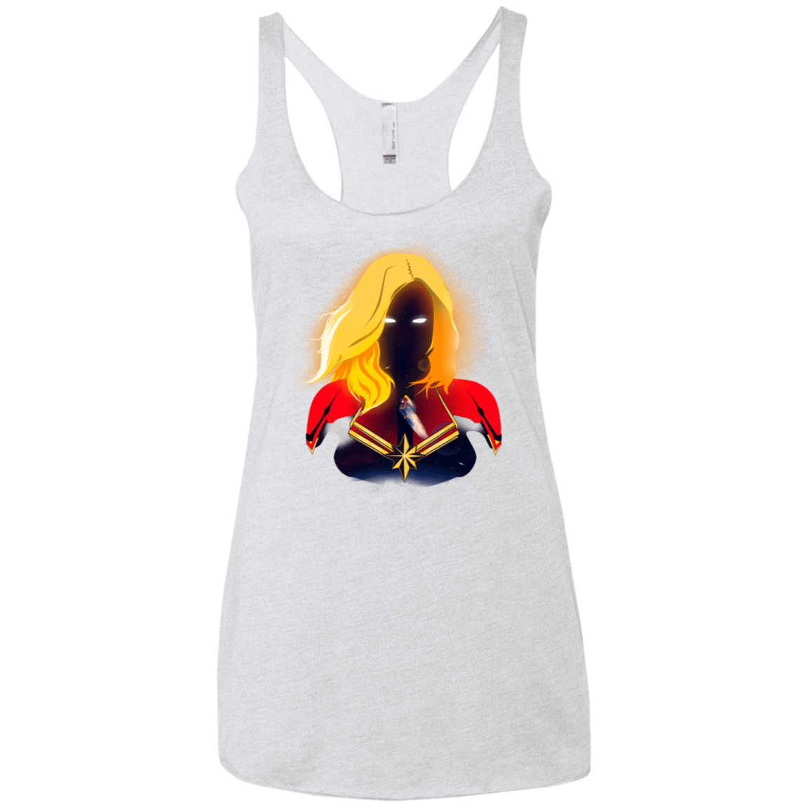 T-Shirts Heather White / X-Small M A R V E L Women's Triblend Racerback Tank