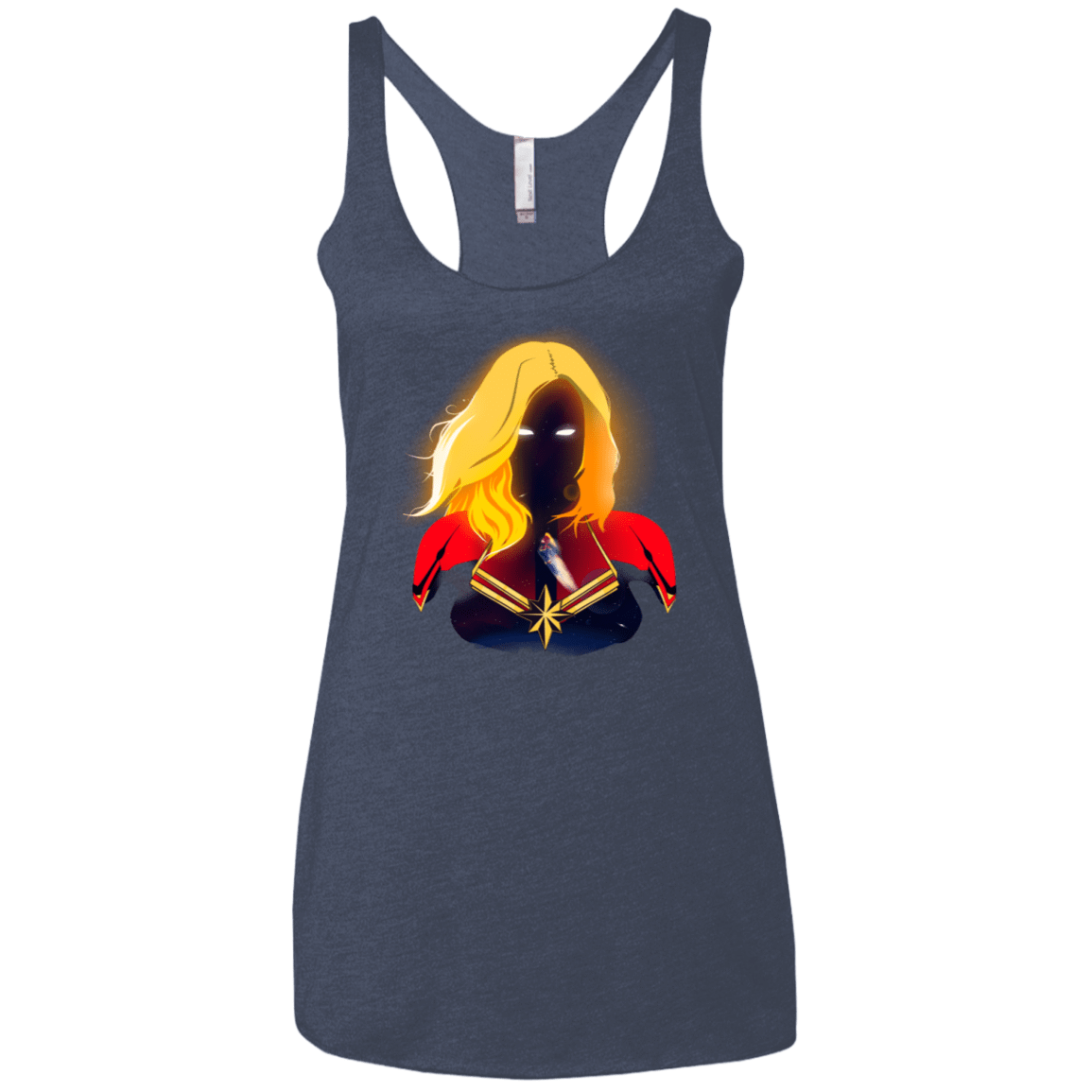 T-Shirts Vintage Navy / X-Small M A R V E L Women's Triblend Racerback Tank