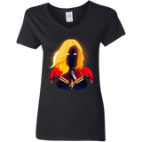 T-Shirts Black / S M A R V E L Women's V-Neck T-Shirt