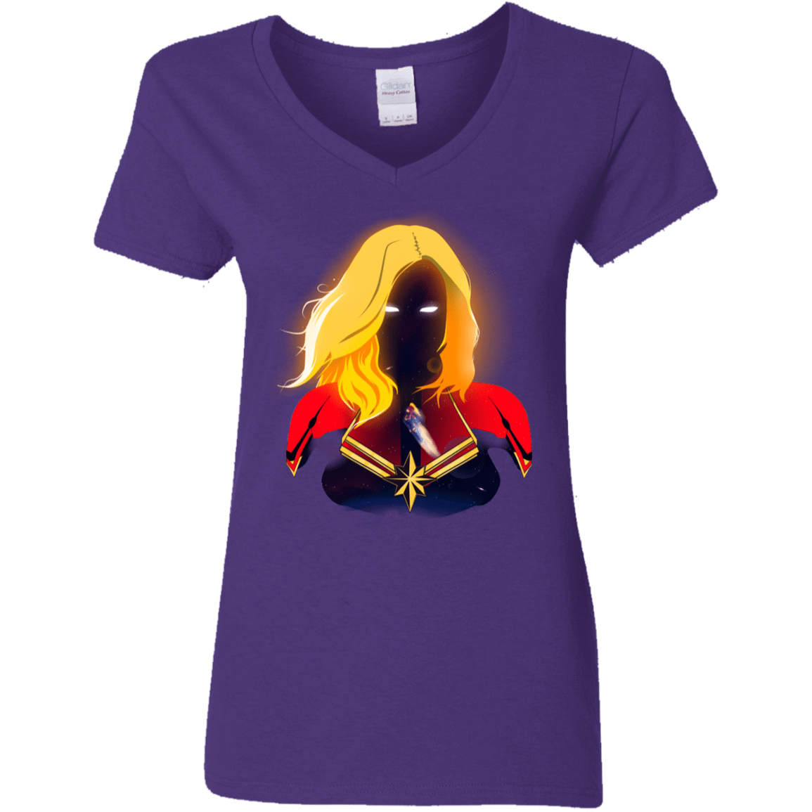 T-Shirts Purple / S M A R V E L Women's V-Neck T-Shirt