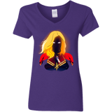 T-Shirts Purple / S M A R V E L Women's V-Neck T-Shirt