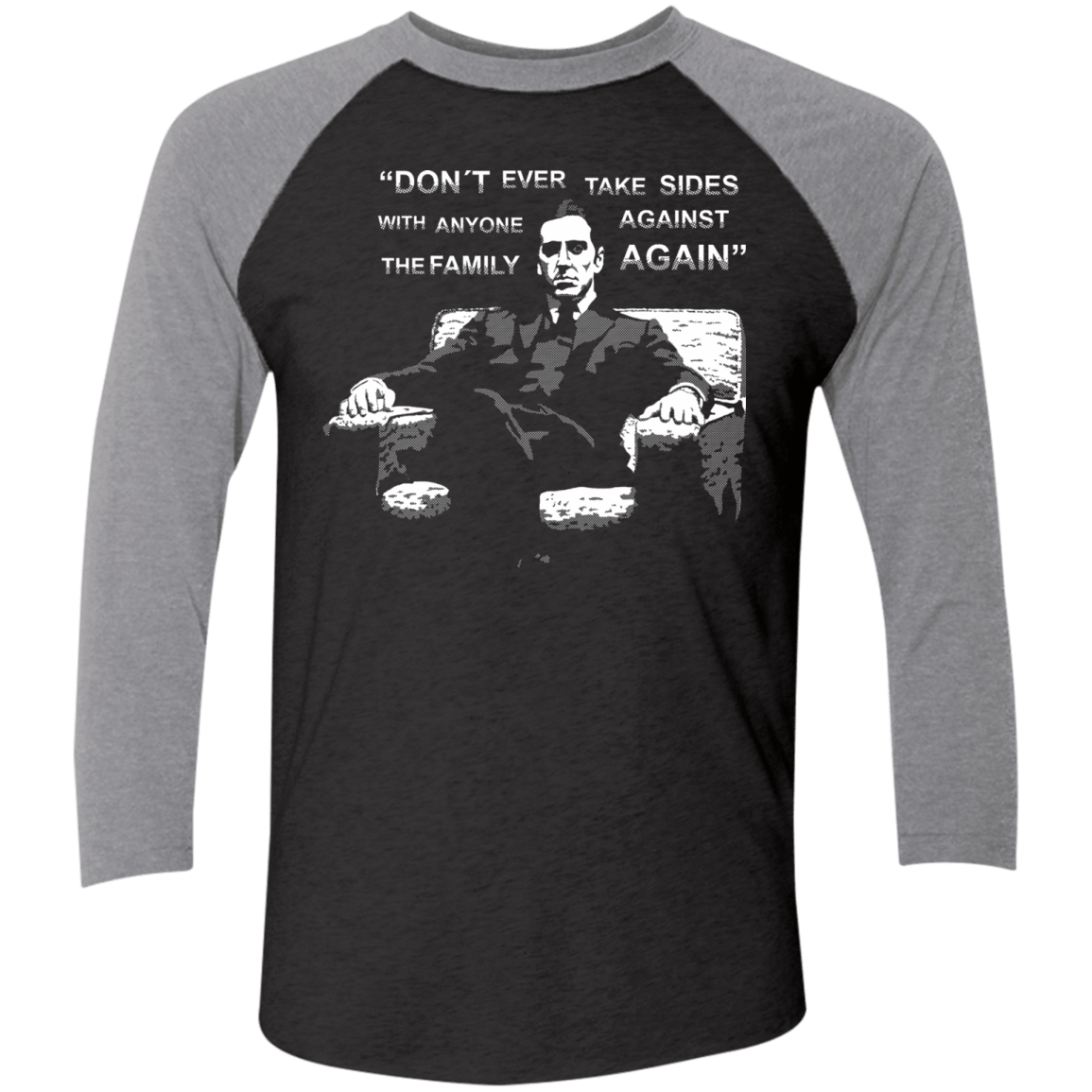 T-Shirts Vintage Black/Premium Heather / X-Small M Corleone Men's Triblend 3/4 Sleeve