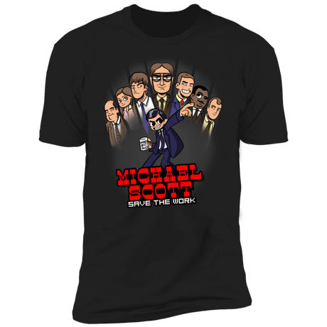 T-Shirts Black / X-Small M Scott Save the Work Men's Premium T-Shirt