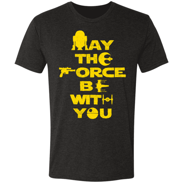 T-Shirts Vintage Black / S M4Y TH3 F0RC3 B3 W1TH Y0U Men's Triblend T-Shirt