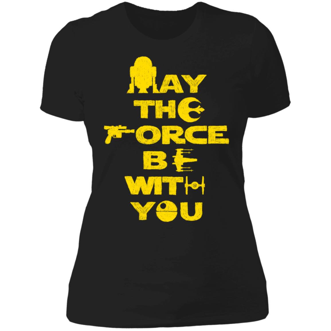 T-Shirts Black / X-Small M4Y TH3 F0RC3 B3 W1TH Y0U Women's Premium T-Shirt