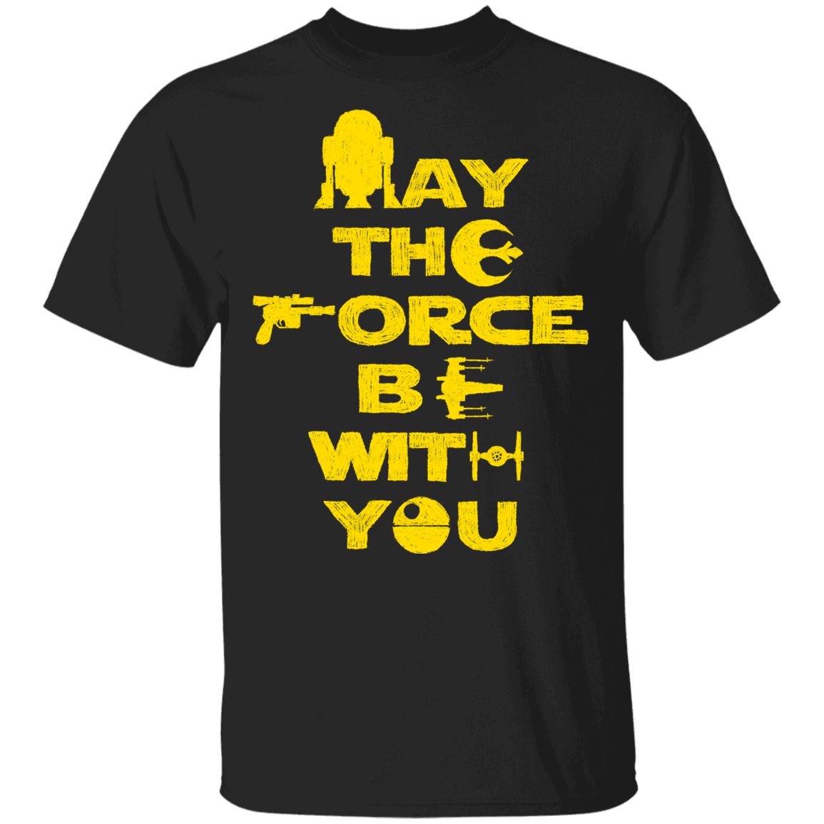 T-Shirts Black / YXS M4Y TH3 F0RC3 B3 W1TH Y0U Youth T-Shirt