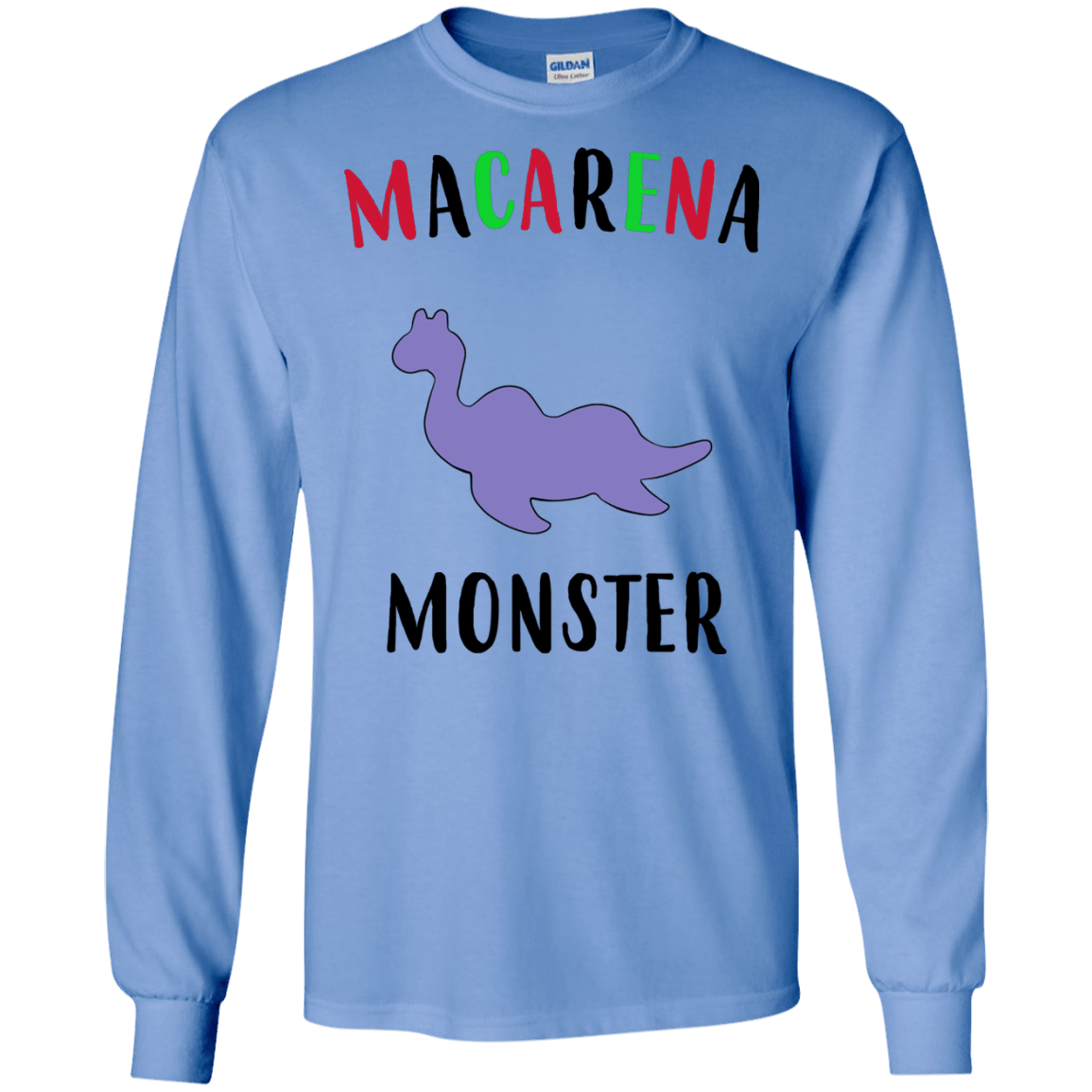 T-Shirts Carolina Blue / S Macarena Monster Men's Long Sleeve T-Shirt