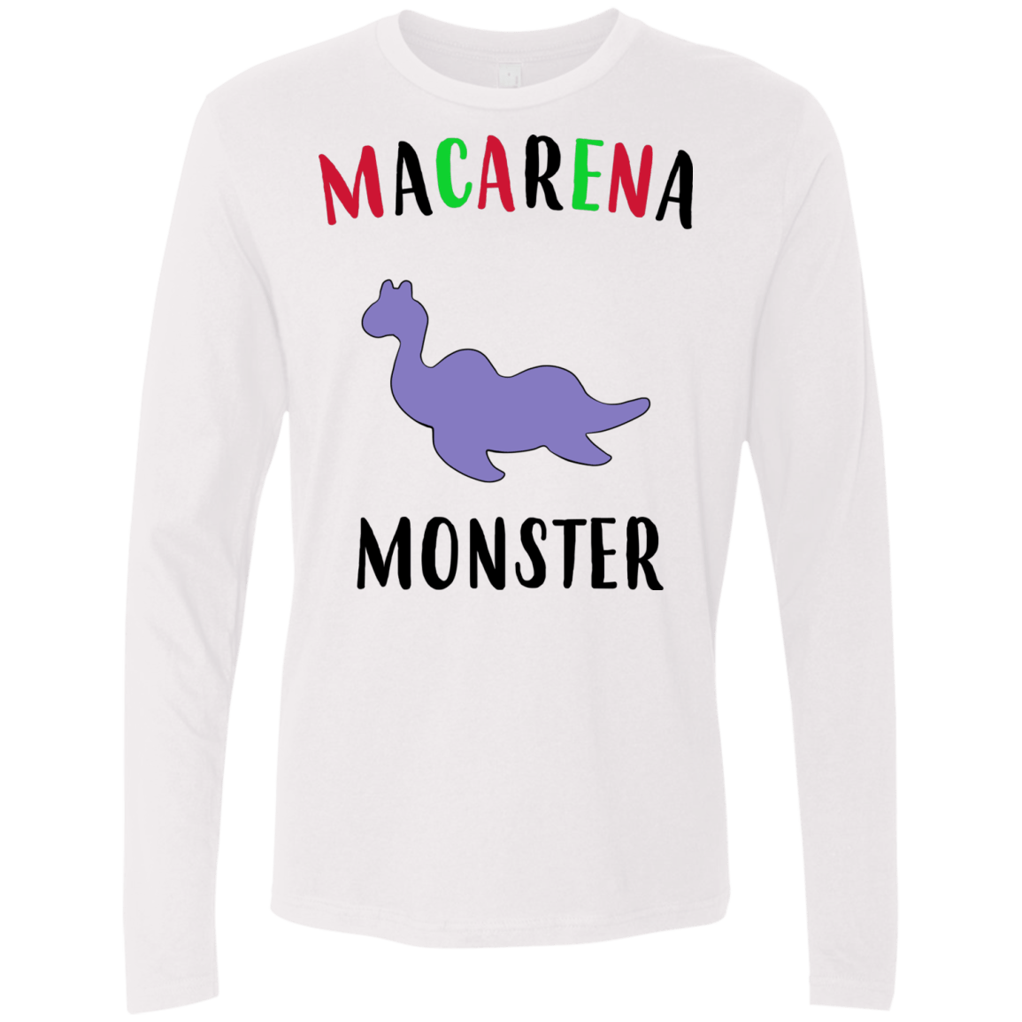 T-Shirts White / S Macarena Monster Men's Premium Long Sleeve