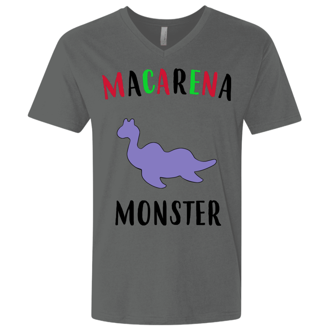T-Shirts Heavy Metal / X-Small Macarena Monster Men's Premium V-Neck