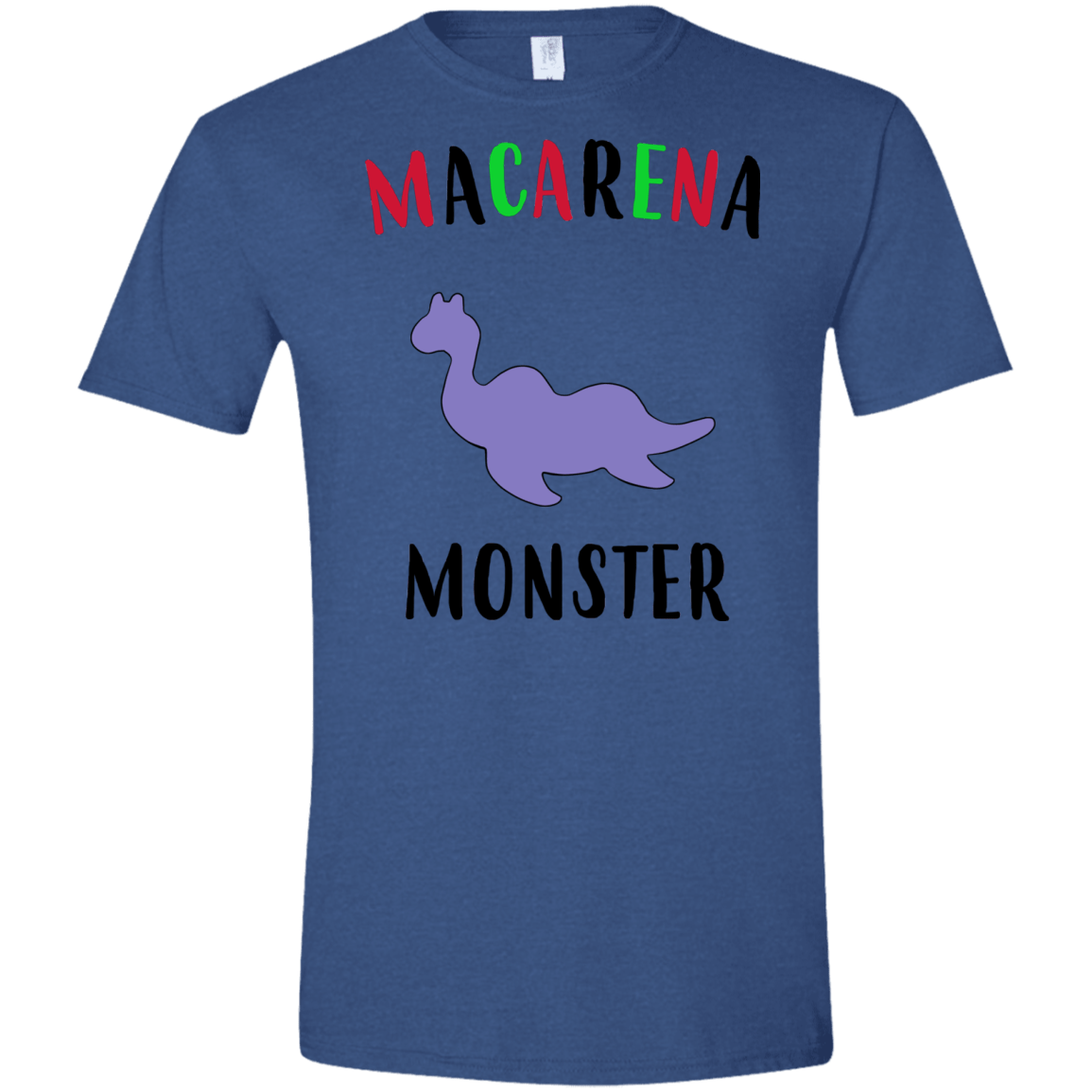 T-Shirts Heather Royal / X-Small Macarena Monster Men's Semi-Fitted Softstyle