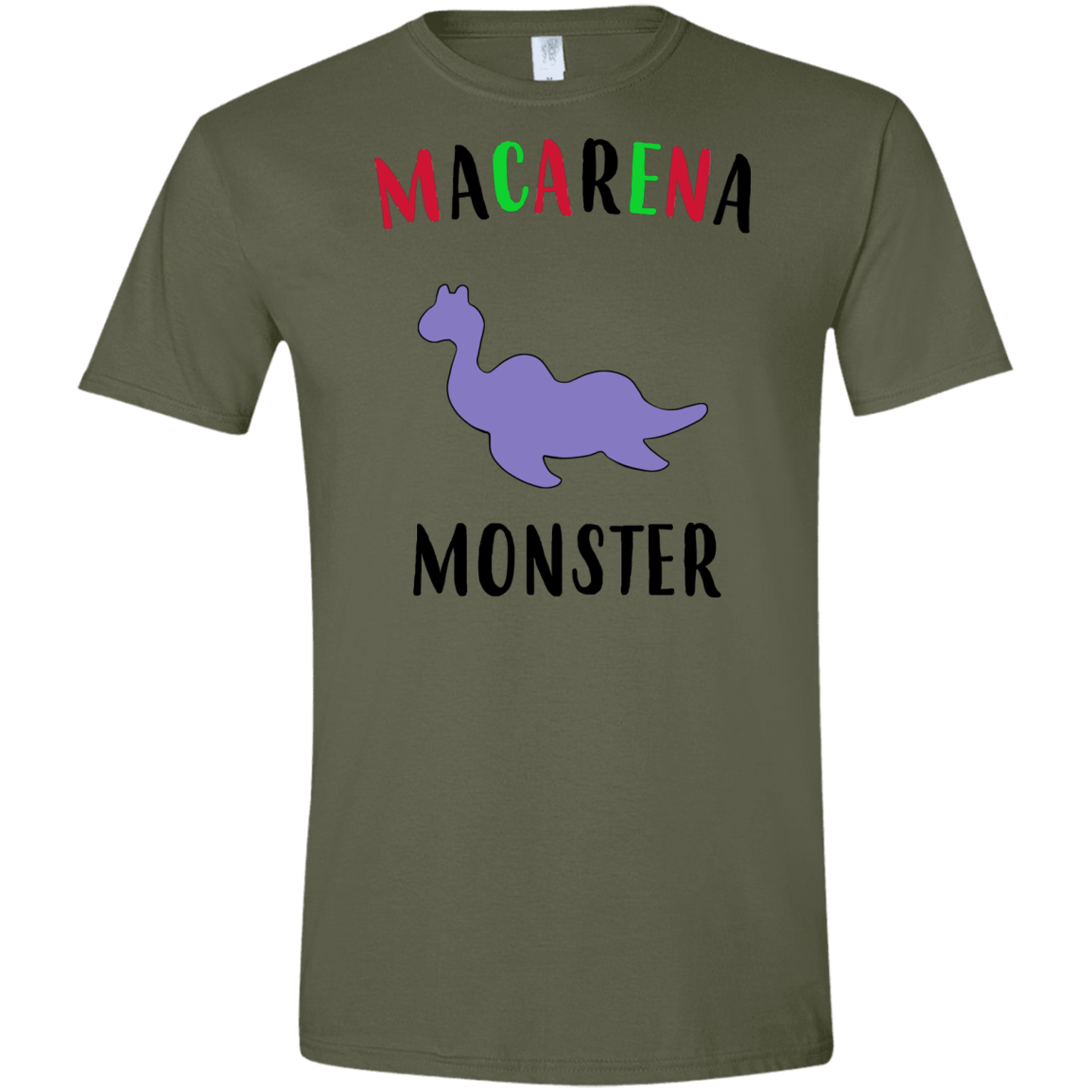 T-Shirts Military Green / S Macarena Monster Men's Semi-Fitted Softstyle