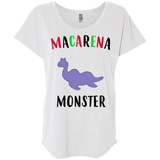 T-Shirts Heather White / X-Small Macarena Monster Triblend Dolman Sleeve