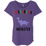 T-Shirts Purple Rush / X-Small Macarena Monster Triblend Dolman Sleeve