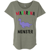 T-Shirts Venetian Grey / X-Small Macarena Monster Triblend Dolman Sleeve