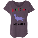 T-Shirts Vintage Purple / X-Small Macarena Monster Triblend Dolman Sleeve