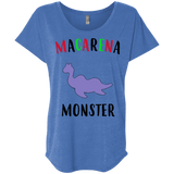 T-Shirts Vintage Royal / X-Small Macarena Monster Triblend Dolman Sleeve