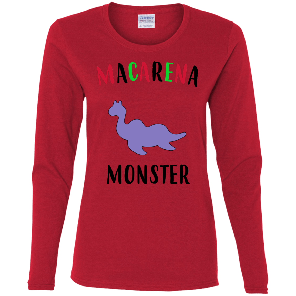 T-Shirts Red / S Macarena Monster Women's Long Sleeve T-Shirt