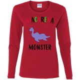T-Shirts Red / S Macarena Monster Women's Long Sleeve T-Shirt