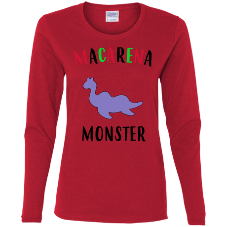 T-Shirts Red / S Macarena Monster Women's Long Sleeve T-Shirt