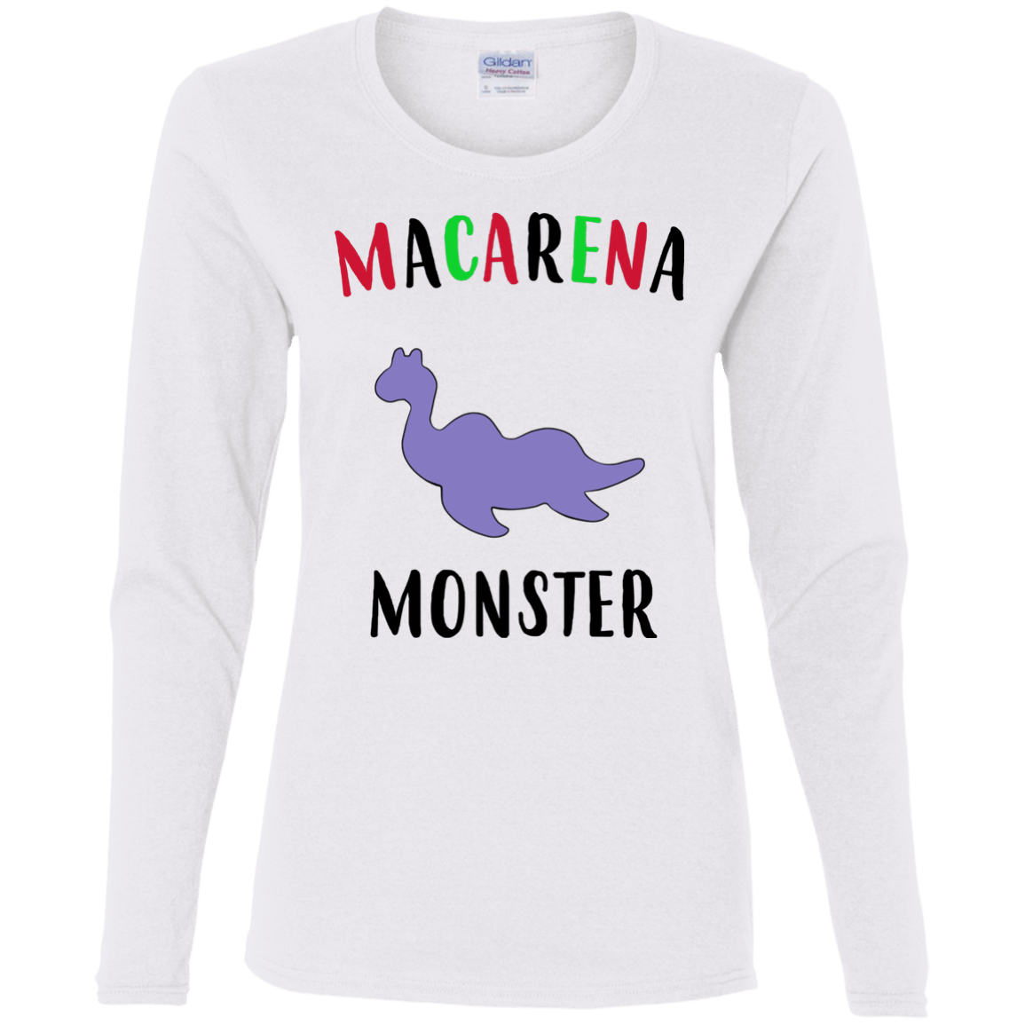 T-Shirts White / S Macarena Monster Women's Long Sleeve T-Shirt