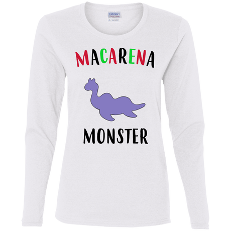 T-Shirts White / S Macarena Monster Women's Long Sleeve T-Shirt