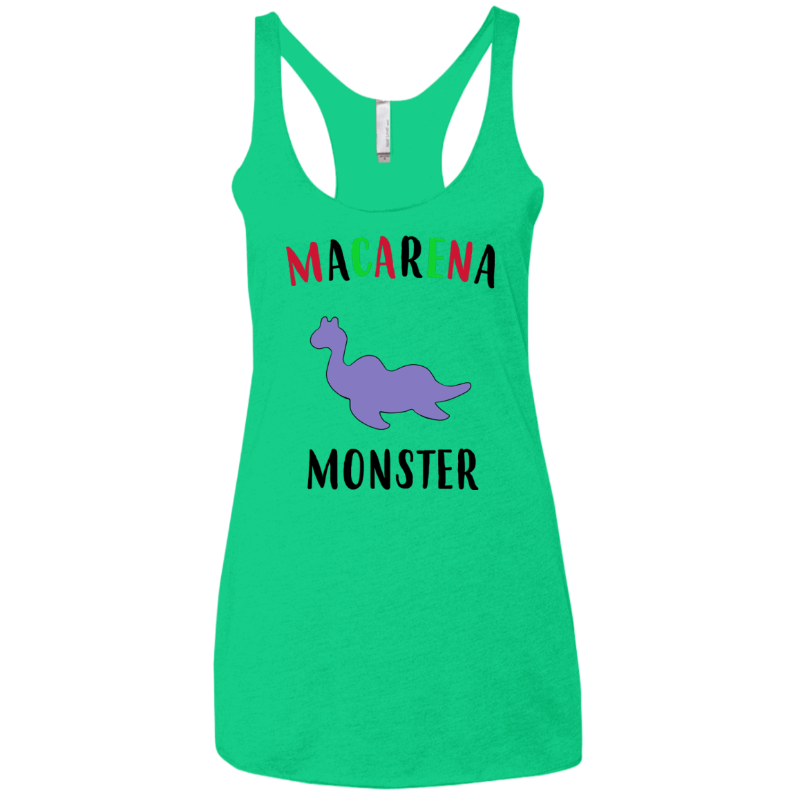 T-Shirts Envy / X-Small Macarena Monster Women's Triblend Racerback Tank