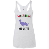 T-Shirts Heather White / X-Small Macarena Monster Women's Triblend Racerback Tank