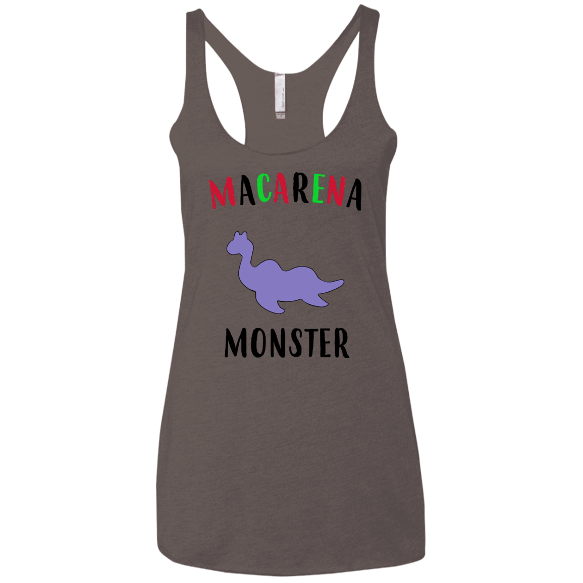 T-Shirts Macchiato / X-Small Macarena Monster Women's Triblend Racerback Tank