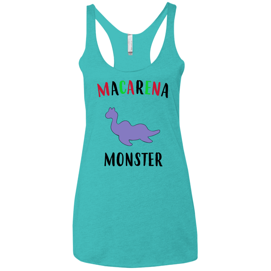 T-Shirts Tahiti Blue / X-Small Macarena Monster Women's Triblend Racerback Tank