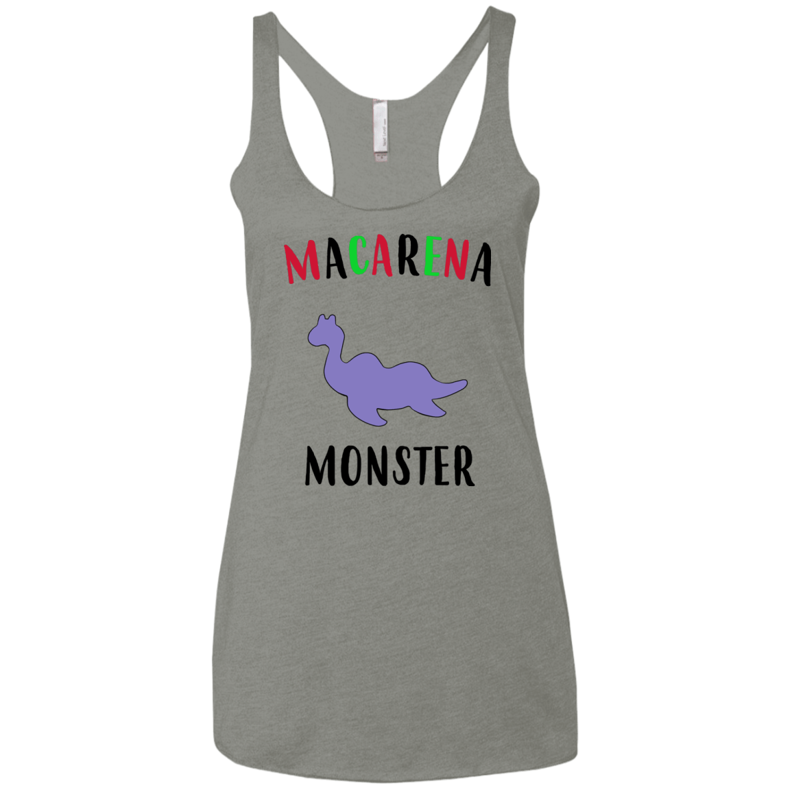 T-Shirts Venetian Grey / X-Small Macarena Monster Women's Triblend Racerback Tank