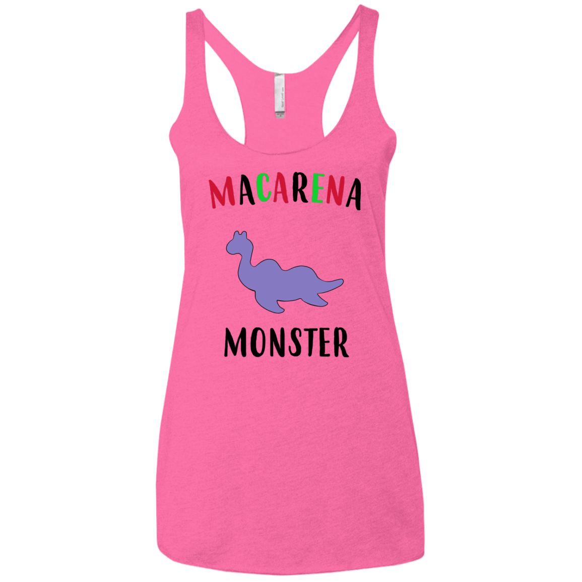 T-Shirts Vintage Pink / X-Small Macarena Monster Women's Triblend Racerback Tank