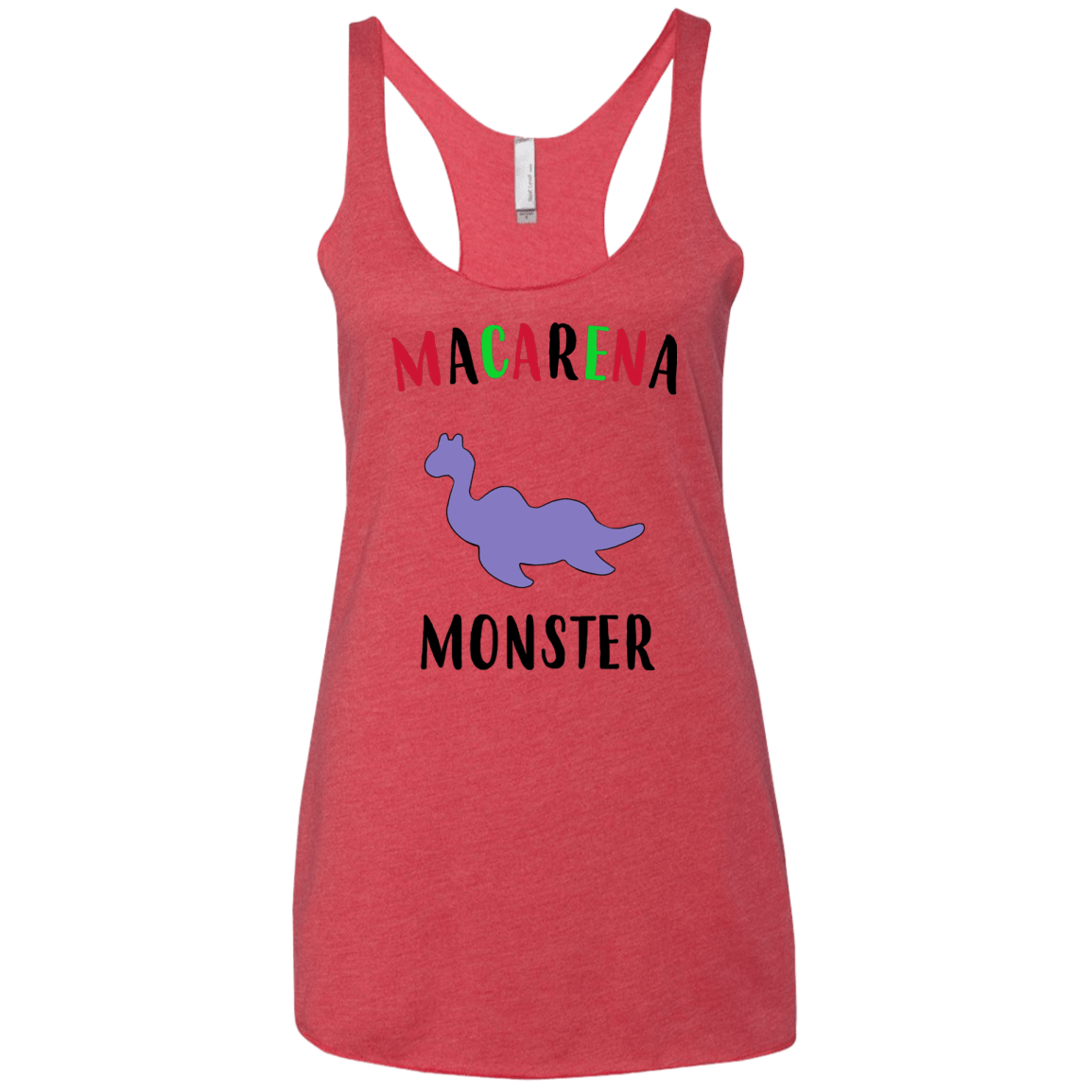 T-Shirts Vintage Red / X-Small Macarena Monster Women's Triblend Racerback Tank
