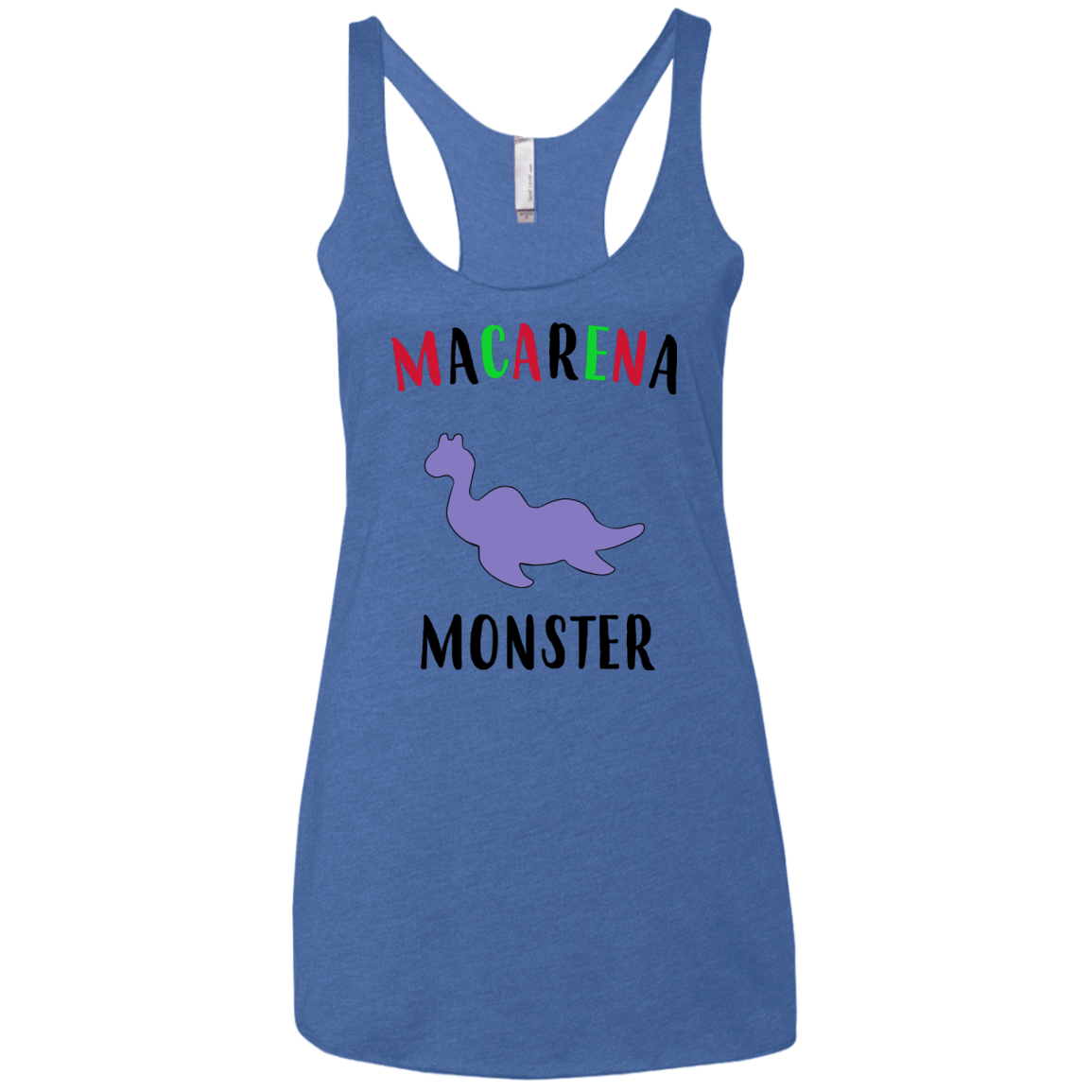 T-Shirts Vintage Royal / X-Small Macarena Monster Women's Triblend Racerback Tank
