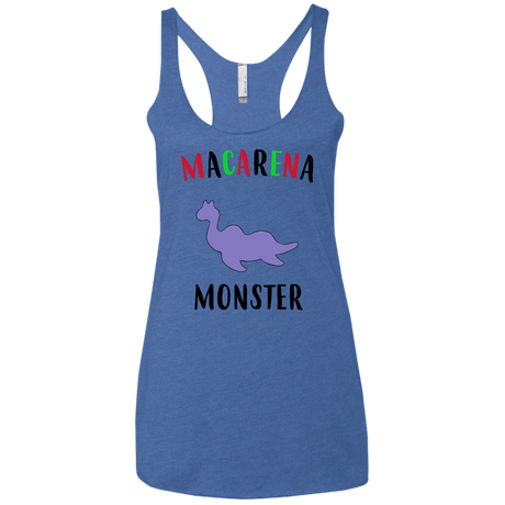 T-Shirts Vintage Royal / X-Small Macarena Monster Women's Triblend Racerback Tank