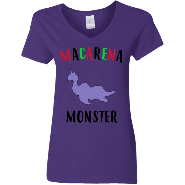 T-Shirts Purple / S Macarena Monster Women's V-Neck T-Shirt