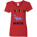 T-Shirts Red / S Macarena Monster Women's V-Neck T-Shirt