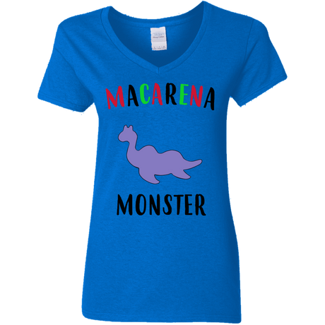 T-Shirts Royal / S Macarena Monster Women's V-Neck T-Shirt