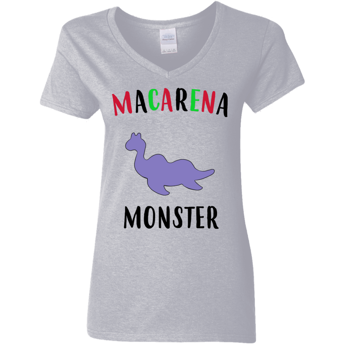 T-Shirts Sport Grey / S Macarena Monster Women's V-Neck T-Shirt