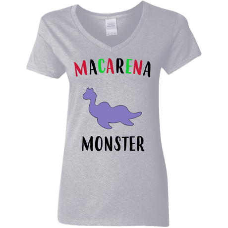 T-Shirts Sport Grey / S Macarena Monster Women's V-Neck T-Shirt