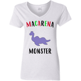 T-Shirts White / S Macarena Monster Women's V-Neck T-Shirt